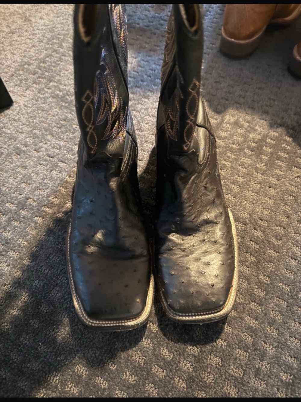 Men’s Black Cody James Leather Cowboy Boots